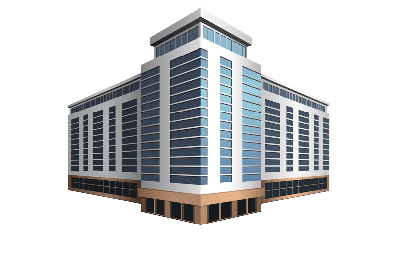 large office complex 3d rendering