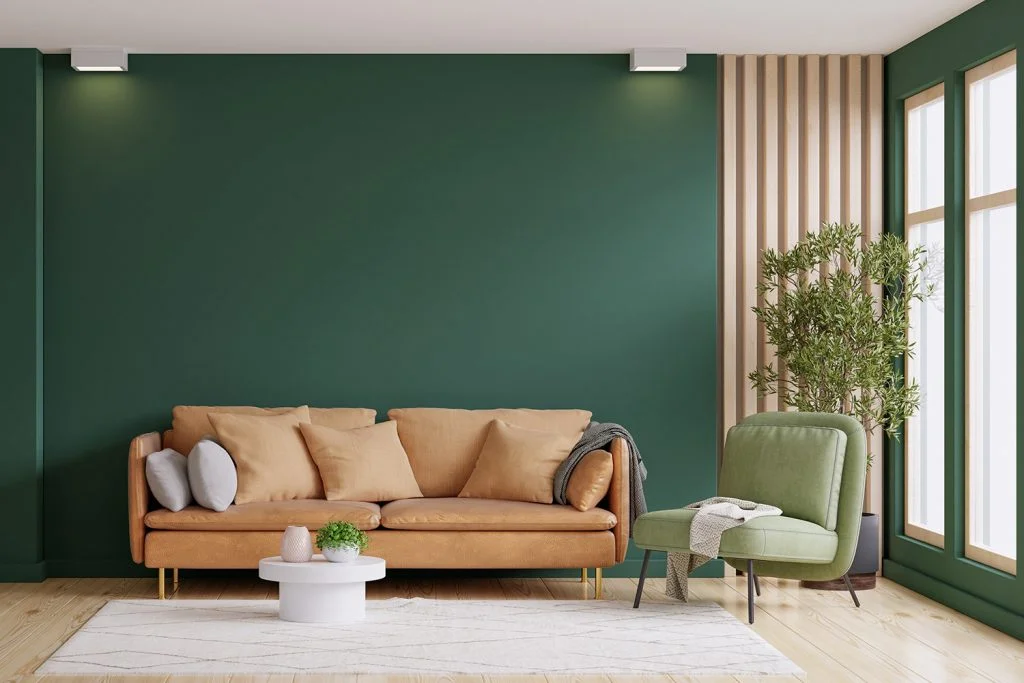 luxury home interior with large window