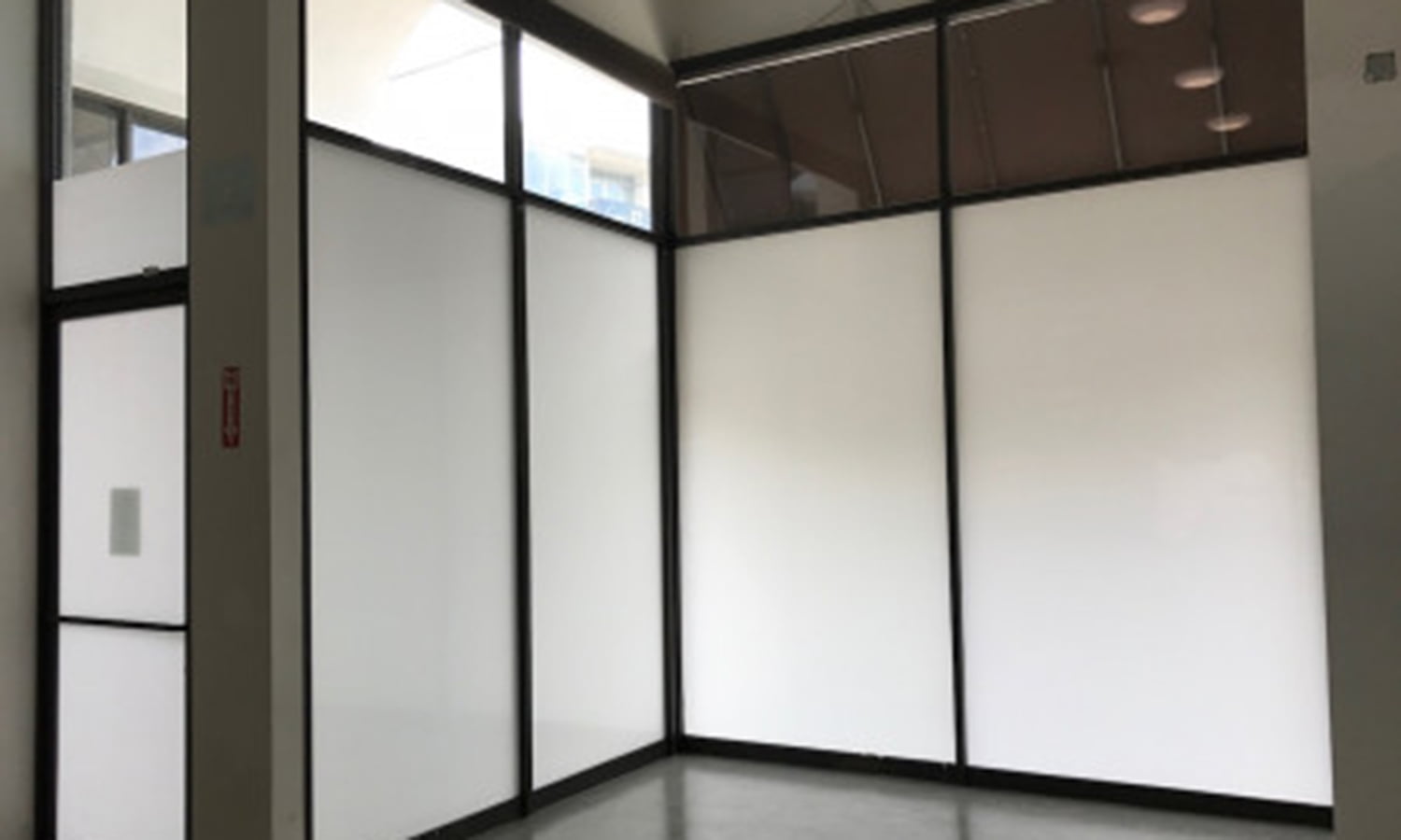 storefront with frosted window film