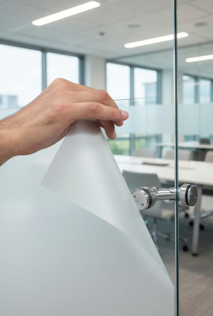 installing white frost