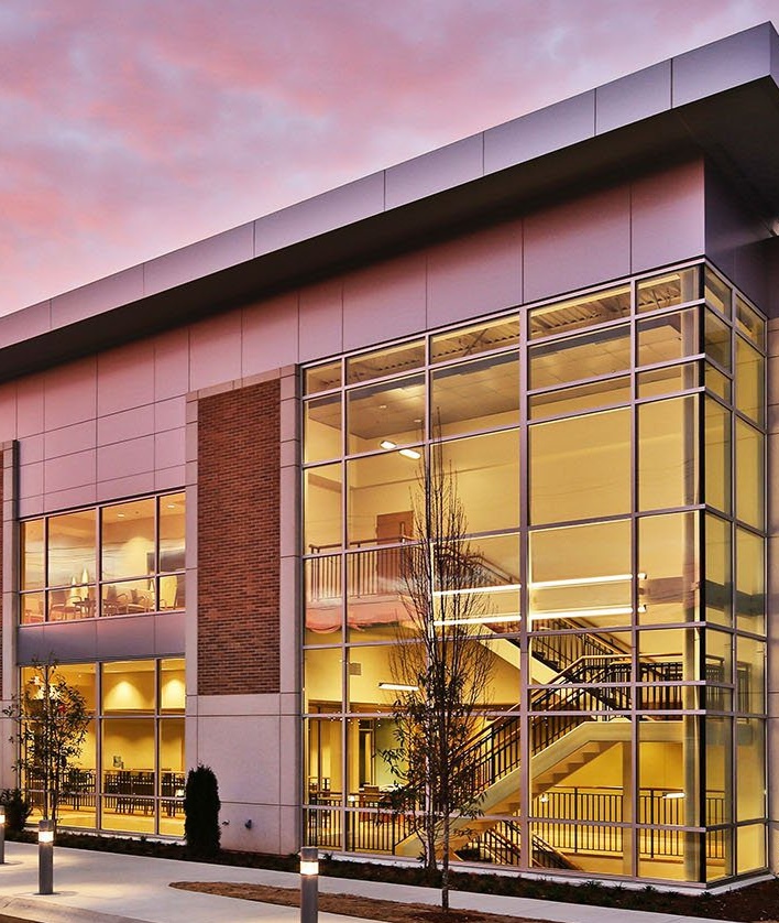 clear glass commercial building
